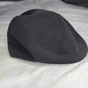Vintage Dobbs Fifth Avenue Newsboy Hat Flat Cabbie Hat Black Large